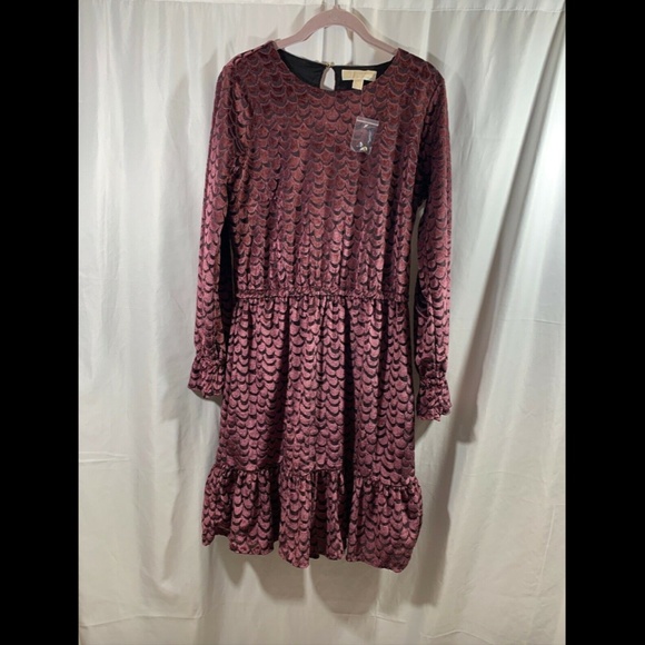 NEW MICHAEL Michael Kors Velvet Tie‎ Waist Dress - Picture 2 of 8